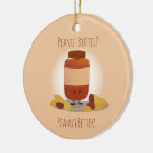 Cute Peanut Butter Jar Nuts Food Keramisch Ornament (Links)