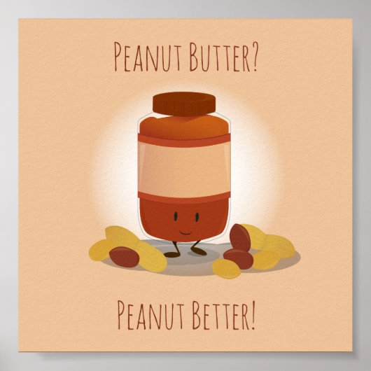 Cute Peanut Butter Jar | POSTER (Voorkant)