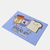 Cute Peanut Butter & Jelly & Bread Spread Joy Deurmat (Schuin)