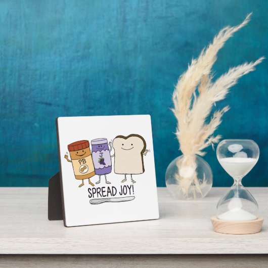 Cute Peanut Butter & Jelly & Bread Spread Joy Fotoplaat (Insitu)