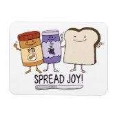 Cute Peanut Butter & Jelly & Bread Spread Joy Magneet (Horizontaal)