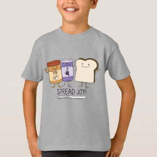 Cute Peanut Butter & Jelly & Bread Spread Joy T-shirt