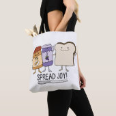 Cute Peanut Butter & Jelly & Bread Spread Joy Tote Bag (Dichtbij)