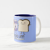 Cute Peanut Butter & Jelly & Bread Spread Joy Tweekleurige Koffiemok (Voorkant rechts)