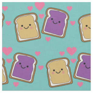 Cute Peanut Butter & Jelly Kinder PBJ Kawaii Carto Stof