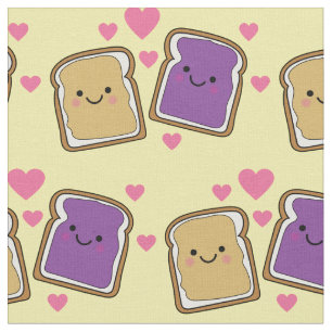 Cute Peanut Butter & Jelly Kinder PBJ Kawaii Carto Stof