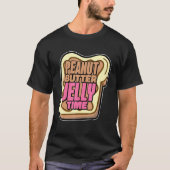Cute Peanut Butter Jelly Time Pbj Food Mannen T-shirt (Voorkant)