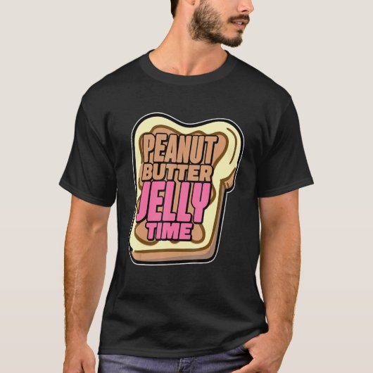 Cute Peanut Butter Jelly Time Pbj Food Mannen T-shirt (Voorkant)