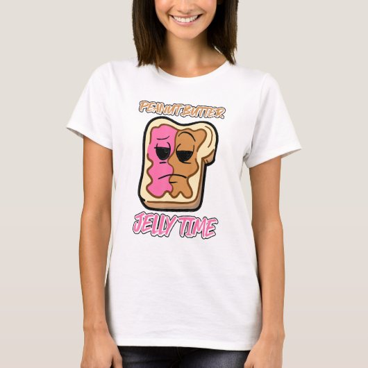 Cute Peanut Butter Jelly Time Pbj Toast Bread for T-shirt (Voorkant)