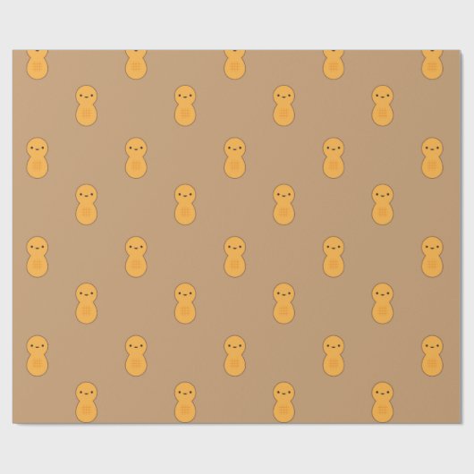 Cute Peanut Pattern Cadeaupapier (Vlak)