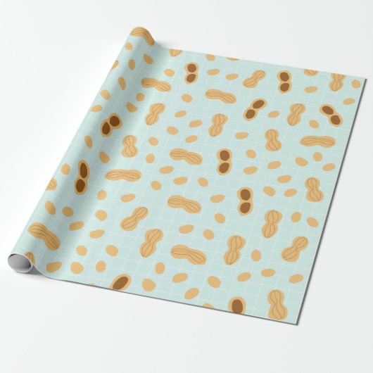 Cute Peanut Wrapping Paper Cadeaupapier (Uitgerold)