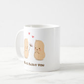 Cute Peanuts Nuts Over You Pun Love Humor Koffiemok (Voorkant links)