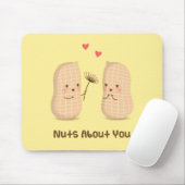 Cute Peanuts Nuts Over You Pun Love Humor Muismat (Met muis)