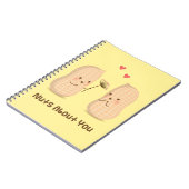 Cute Peanuts Nuts Over You Pun Love Humor Notitieboek (Linkerzijde)