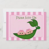 Cute Peapod Twin Girls Pink Stripe Kaart (Voorkant)