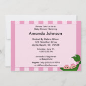 Cute Peapod Twin Girls Pink Stripe Kaart (Achterkant)