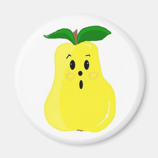 Cute Pear Face Magneet (Voorkant)