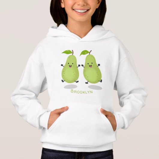 Cute pear pair cartoon illustratie (Voorkant)