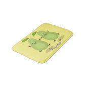 Cute pear pair cartoon illustratie badmat (Gekanteld)