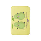 Cute pear pair cartoon illustratie badmat (Voorkant Verticaal)