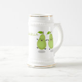 Cute pear pair cartoon illustratie bierpul (Voorkant rechts)
