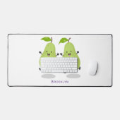 Cute pear pair cartoon illustratie bureaumat (Keyboard & Muis)