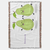 Cute pear pair cartoon illustratie deken (Voorkant Verticaal)