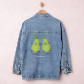 Cute pear pair cartoon illustratie denim jacket (Hangar)