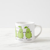 Cute pear pair cartoon illustratie espresso kop (Rechts)