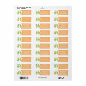 Cute pear pair cartoon illustratie etiket (Full Sheet)