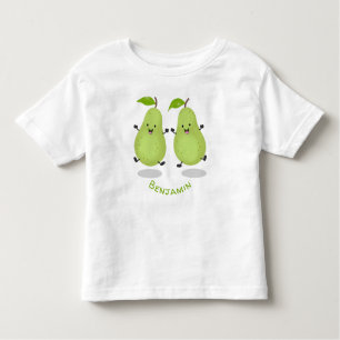 Cute pear pair cartoon illustratie kinder shirts
