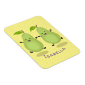 Cute pear pair cartoon illustratie magneet (Rechterzijde)