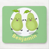 Cute pear pair cartoon illustratie muismat (Voorkant)