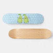 Cute pear pair cartoon illustratie persoonlijk skateboard (Horizontaal)