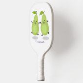 Cute pear pair cartoon illustratie pickleball paddle (Links)