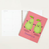 Cute pear pair cartoon illustratie planner (Display)