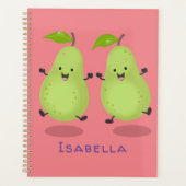 Cute pear pair cartoon illustratie planner (Voorkant)