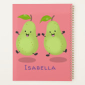 Cute pear pair cartoon illustratie planner (Achterkant)