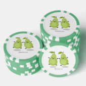 Cute pear pair cartoon illustratie poker chips (Opstapeling)