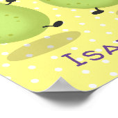 Cute pear pair cartoon illustratie poster (Hoek)