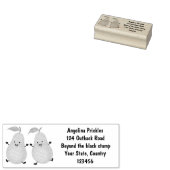 Cute pear pair cartoon illustratie rubberstempel