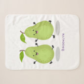 Cute pear pair cartoon illustratie sherpa deken (Voorkant (horizontaal))