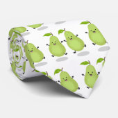 Cute pear pair cartoon illustratie stropdas (Opgerold)