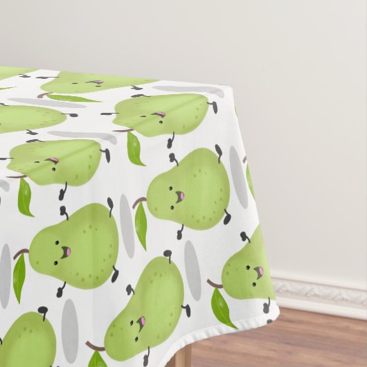 Cute pear pair cartoon illustratie tafelkleed (Voorbeeld)
