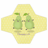 Cute pear pair cartoon illustratie voetbal (Enkel)