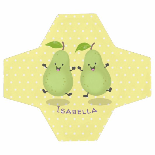 Cute pear pair cartoon illustratie voetbal (Enkel)