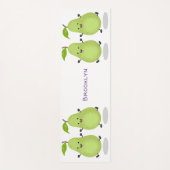Cute pear pair cartoon illustratie yogamat (Voorkant)