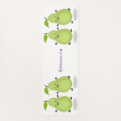 Cute pear pair cartoon illustratie yogamat (Achterkant)
