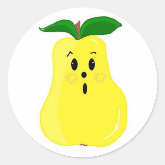 Cute Pear Sticker (Voorkant)