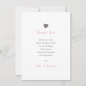 Cute Pebble Heart Baby Girl Dank je wel Bedankkaart (Voorkant)